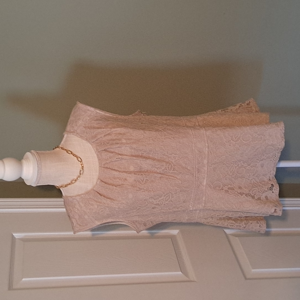 Lace top dressy peplum